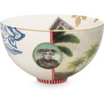 Pip Studio Heritage Palmiyeli Beyaz Kase 15 cm