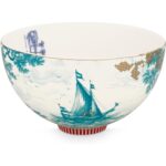 Pip Studio Heritage Turkuaz Gemi Desenli Kase 18 cm - Görsel 2