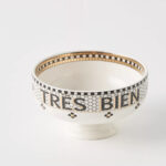 Anthropologie Bistro Tile "TRES BIEN" Çerezlik Kase