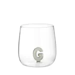 Borosilikat Cam Harfli Su Bardağı - G 380 ml