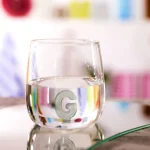 Borosilikat Cam Harfli Su Bardağı - G 380 ml - Görsel 2