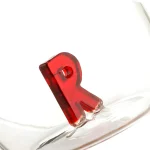 Borosilikat Cam Harfli Su Bardağı - R 380 ml - Görsel 3
